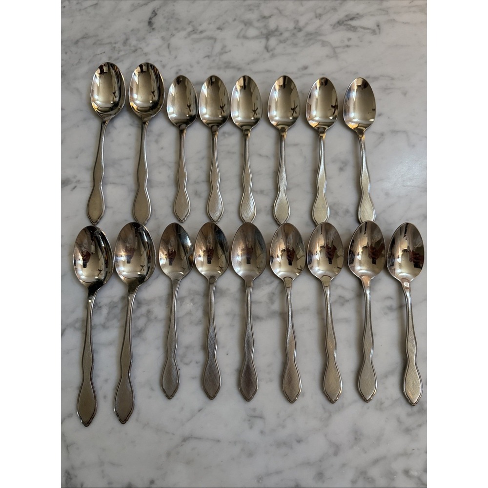 Oneida TWILIGHT Stainless Spoons Satin Style 1881 Rogers Flatware Lot Of 17